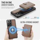 For Samsung Galaxy S21 Ultra 5G JEEHOOD J09 Buckle Card Bag MagSafe Magnetic Style RFID Leather Phone Case(Brown) - 3
