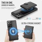 For Samsung Galaxy S21 Ultra 5G JEEHOOD J09 Buckle Card Bag MagSafe Magnetic Style RFID Leather Phone Case(Black) - 3