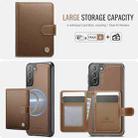 For Samsung Galaxy S21+ 5G JEEHOOD J09 Buckle Card Bag MagSafe Magnetic Style RFID Leather Phone Case(Brown) - 2