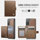 For Samsung Galaxy S21 FE 5G JEEHOOD J09 Buckle Card Bag MagSafe Magnetic Style RFID Leather Phone Case(Brown) - 2