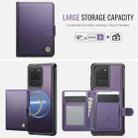 For Samsung Galaxy S20 Ultra 5G JEEHOOD J09 Buckle Card Bag MagSafe Magnetic Style RFID Leather Phone Case(Purple) - 2