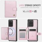 For Samsung Galaxy S20 Ultra 5G JEEHOOD J09 Buckle Card Bag MagSafe Magnetic Style RFID Leather Phone Case(Pink) - 2
