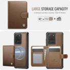 For Samsung Galaxy S20 Ultra 5G JEEHOOD J09 Buckle Card Bag MagSafe Magnetic Style RFID Leather Phone Case(Brown) - 2