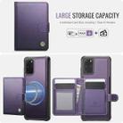 For Samsung Galaxy S20+ JEEHOOD J09 Buckle Card Bag MagSafe Magnetic Style RFID Leather Phone Case(Purple) - 2