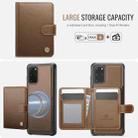 For Samsung Galaxy S20+ JEEHOOD J09 Buckle Card Bag MagSafe Magnetic Style RFID Leather Phone Case(Brown) - 2