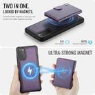 For Samsung Galaxy S20 JEEHOOD J09 Buckle Card Bag MagSafe Magnetic Style RFID Leather Phone Case(Purple) - 3