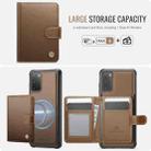 For Samsung Galaxy S20 JEEHOOD J09 Buckle Card Bag MagSafe Magnetic Style RFID Leather Phone Case(Brown) - 2