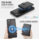 For Samsung Galaxy S20 JEEHOOD J09 Buckle Card Bag MagSafe Magnetic Style RFID Leather Phone Case(Black) - 3