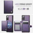 For Samsung Galaxy S20 FE JEEHOOD J09 Buckle Card Bag MagSafe Magnetic Style RFID Leather Phone Case(Purple) - 2