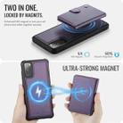 For Samsung Galaxy S20 FE JEEHOOD J09 Buckle Card Bag MagSafe Magnetic Style RFID Leather Phone Case(Purple) - 3