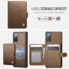For Samsung Galaxy S20 FE JEEHOOD J09 Buckle Card Bag MagSafe Magnetic Style RFID Leather Phone Case(Brown) - 2