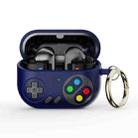 For Samsung Galaxy Buds3 / Buds3 Pro Retro Game Console Style Earphone Silicone Protective Case(Midnight Blue) - 1