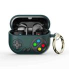 For Samsung Galaxy Buds3 / Buds3 Pro Retro Game Console Style Earphone Silicone Protective Case(Dark Green) - 1