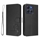 For Motorola Moto G86 Power Litter Panda Embossing RFID Leather Phone Case with Lanyard(Black) - 2