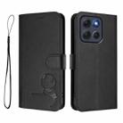For Motorola Moto G86 5G Litter Panda Embossing RFID Leather Phone Case with Lanyard(Black) - 2