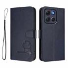 For Motorola Moto G86 5G Litter Panda Embossing RFID Leather Phone Case with Lanyard(Blue) - 2