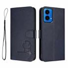 For Motorola Moto G45 5G Litter Panda Embossing RFID Leather Phone Case with Lanyard(Blue) - 2