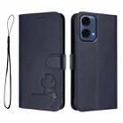For Motorola Moto G24 Power Litter Panda Embossing RFID Leather Phone Case with Lanyard(Blue) - 2