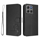 For Motorola Moto G15 / G15 Power Litter Panda Embossing RFID Leather Phone Case with Lanyard(Black) - 2
