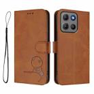 For Motorola Moto G15 / G15 Power Litter Panda Embossing RFID Leather Phone Case with Lanyard(Brown) - 2