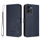 For Motorola Moto G05 / E05 Litter Panda Embossing RFID Leather Phone Case with Lanyard(Blue) - 2
