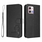 For Motorola Moto G Stylus 2023 4G Litter Panda Embossing RFID Leather Phone Case with Lanyard(Black) - 2