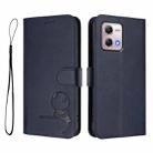 For Motorola Moto G Stylus 2023 4G Litter Panda Embossing RFID Leather Phone Case with Lanyard(Blue) - 2
