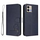 For Motorola Moto G Stylus 5G 2023 Litter Panda Embossing RFID Leather Phone Case with Lanyard(Blue) - 2