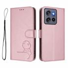 For Motorola Moto G Stylus 5G 2025 Litter Panda Embossing RFID Leather Phone Case with Lanyard(Pink) - 2