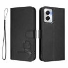 For Motorola Moto G Power 5G 2024 Litter Panda Embossing RFID Leather Phone Case with Lanyard(Black) - 2