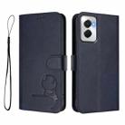 For Motorola Moto G Power 5G 2024 Litter Panda Embossing RFID Leather Phone Case with Lanyard(Blue) - 2