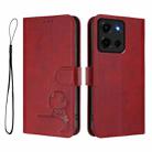 For Motorola Moto G 5G 2025 Litter Panda Embossing RFID Leather Phone Case with Lanyard(Wine Red) - 2