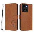 For Motorola Moto G 5G 2025 Litter Panda Embossing RFID Leather Phone Case with Lanyard(Brown) - 2