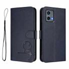 For Motorola Moto G 5G 2023 Litter Panda Embossing RFID Leather Phone Case with Lanyard(Blue) - 2