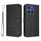 For Motorola Edge 60 Fusion / Edge 5G 2025 Litter Panda Embossing RFID Leather Phone Case with Lanyard(Black) - 2