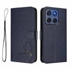 For Motorola Edge 60 Fusion / Edge 5G 2025 Litter Panda Embossing RFID Leather Phone Case with Lanyard(Blue) - 2