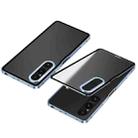 For Sony Xperia 1 VI Snap Buckle Metal Frame Frosted Phone Case(Blue) - 1