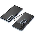 For Sony Xperia 1 VII Snap Buckle Metal Frame Frosted Phone Case(Blue) - 1