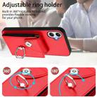 For Samsung Galaxy A06 4G Organ Card Bag Ring Holder Phone Case(Red) - 3