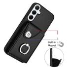 For Samsung Galaxy A26 5G Organ Card Bag Ring Holder Phone Case(Black) - 2