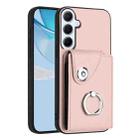 For Samsung Galaxy A26 5G Organ Card Bag Ring Holder Phone Case(Pink) - 1
