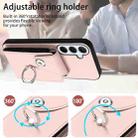 For Samsung Galaxy A26 5G Organ Card Bag Ring Holder Phone Case(Pink) - 3