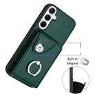 For Samsung Galaxy A26 5G Organ Card Bag Ring Holder Phone Case(Green) - 2