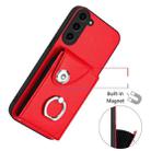 For Samsung Galaxy S23 FE 5G Organ Card Bag Ring Holder Phone Case(Red) - 2