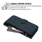 For iPhone 17 Butterfly Love Flower Multi-card Zipper Wallet Leather Phone Case(Dark Green) - 3