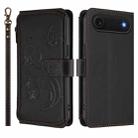 For iPhone 17 Air Butterfly Love Flower Multi-card Zipper Wallet Leather Phone Case(Black) - 2