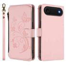 For iPhone 17 Air Butterfly Love Flower Multi-card Zipper Wallet Leather Phone Case(Pink) - 2