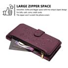 For iPhone XR Butterfly Love Flower Multi-card Zipper Wallet Leather Phone Case(Dark Purple) - 3