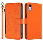 For iPhone XR Butterfly Love Flower Multi-card Zipper Wallet Leather Phone Case(Orange) - 2
