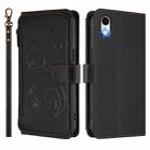For iPhone XR Butterfly Love Flower Multi-card Zipper Wallet Leather Phone Case(Black) - 2
